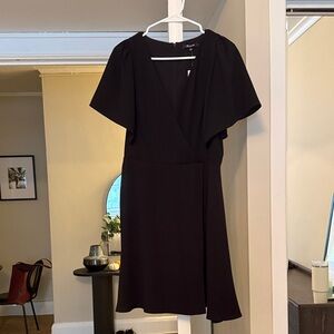 Madewell Black Wrap Dress Size 8 New with tags